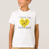 Ik hou van mijn Samojeed. T-shirt (Voorkant)