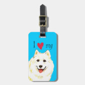 Ik hou van mijn Samoyed Bagagelabel (Voorkant verticaal)