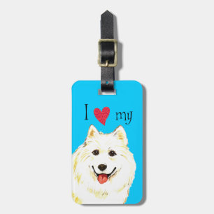 Ik hou van mijn Samoyed Bagagelabel