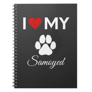 Ik hou van mijn Samoyed hond aangepaste tekst Notitieboek