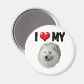 Ik hou van mijn Samoyed Magneet (Voorkant / Achterkant)