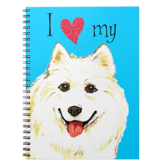 Ik hou van mijn Samoyed Notitieboek (Voorkant)