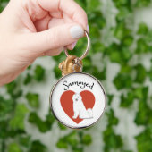 Ik hou van mijn Samoyed! Sleutelhanger (Hand)