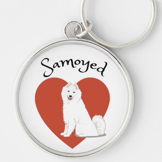 Ik hou van mijn Samoyed! Sleutelhanger (Voorkant)