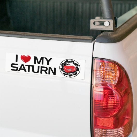 Ik hou van mijn Saturnus SCCNA-Bumpersticker Bumpersticker (Op Truck)