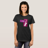 Ik hou van mijn saxofone moderne saxophone t-shirt (Voorkant volledig)