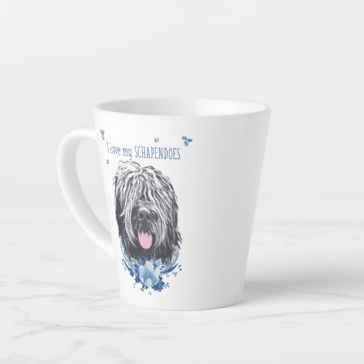 Ik hou van mijn Schapendo Coffee Mok Canvas tas P (Linkerhoek)