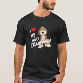 Ik hou van mijn schat Darling Bernedole Dog Funny  T-shirt (Voorkant)
