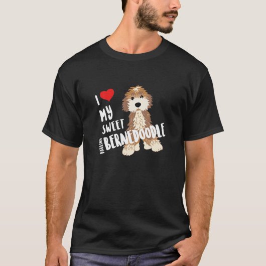 Ik hou van mijn schat Darling Bernedole Dog Funny T-shirt (Voorkant)