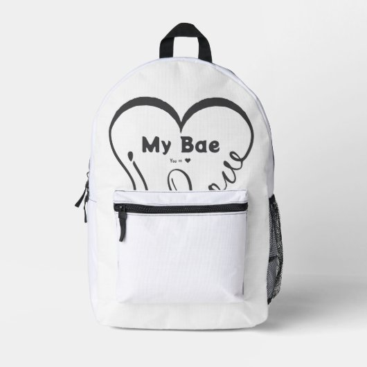 Ik hou van mijn schat • Jij = ♥ Bedrukte Rugzak (Voorkant)