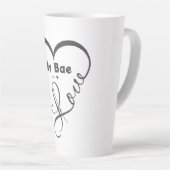 Ik hou van mijn schat • Jij = ♥ Latte Mok (Rechterhoek)