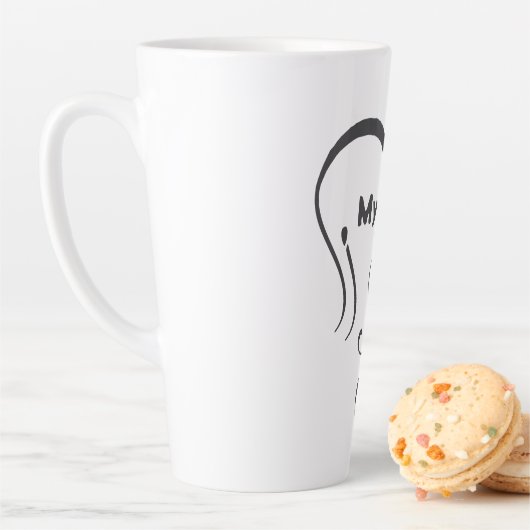 Ik hou van mijn schat • Jij = ♥ Latte Mok (In situ)