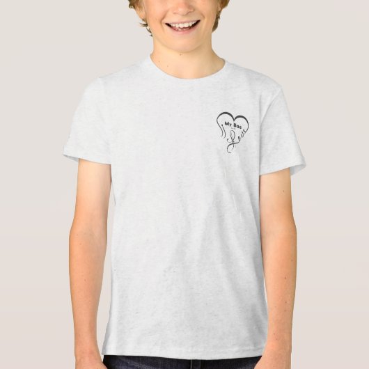 Ik hou van mijn schat • Jij = ♥ Tri-Blend Shirt (Voorkant)