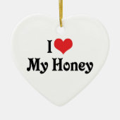 Ik hou van mijn schat keramisch ornament (Voorkant)