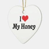 Ik hou van mijn schat keramisch ornament (Links)