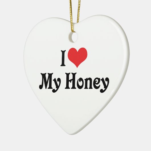 Ik hou van mijn schat keramisch ornament (Links)