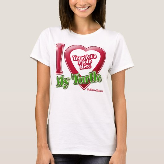 Ik hou van mijn schildpad - Foto T-shirt (Voorkant)