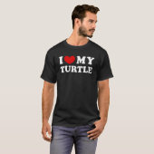 Ik hou van mijn schildpad, ik hart mijn schildpad t-shirt (Voorkant volledig)