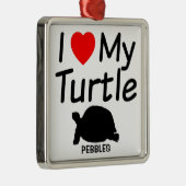 Ik hou van mijn schildpad metalen ornament (Rechts)