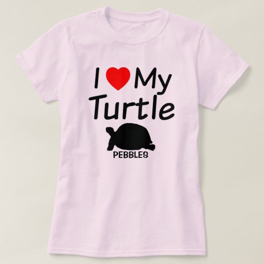 Ik hou van mijn schildpad t-shirt (Design voorkant)