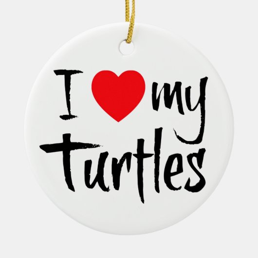 Ik hou van mijn schildpadden keramisch ornament (Voorkant)