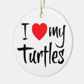 Ik hou van mijn schildpadden keramisch ornament (Links)