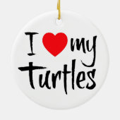 Ik hou van mijn schildpadden keramisch ornament (Achterkant)