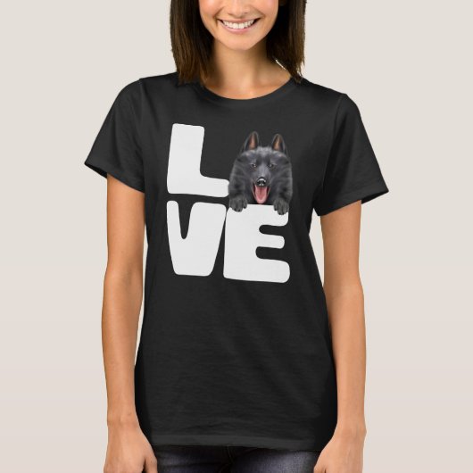 Ik hou van mijn Schipperke Dog T-shirt (Voorkant)