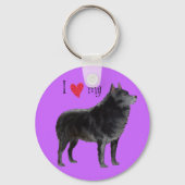 Ik hou van mijn Schipperke Sleutelhanger (Voorkant)