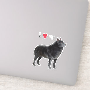Ik hou van mijn Schipperke Vinyl Sticker