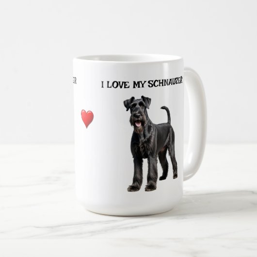 Ik hou van mijn Schnauzer Koffiemok (Voorkant rechts)