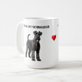 Ik hou van mijn Schnauzer Koffiemok (Voorkant links)