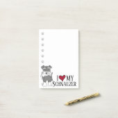 Ik hou van mijn Schnauzer Post-it® Notes (Op bureau)
