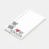 Ik hou van mijn Schnauzer Post-it® Notes (Schuin)