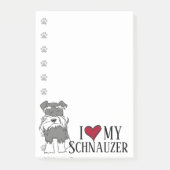 Ik hou van mijn Schnauzer Post-it® Notes (Voorkant)
