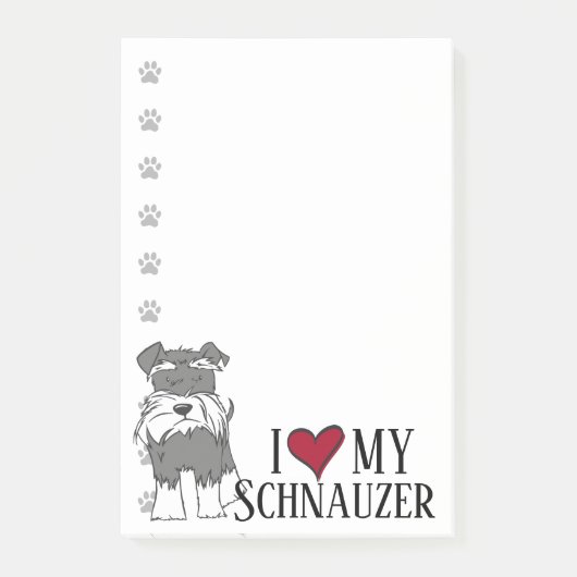 Ik hou van mijn Schnauzer Post-it® Notes (Voorkant)