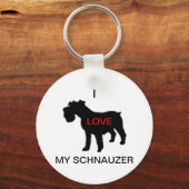 ik hou van mijn schnauzer sleutelhanger (Voorkant)