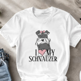 Ik hou van mijn Schnauzer T-shirt