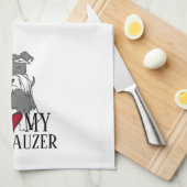 Ik hou van mijn Schnauzer Theedoek (Quarter Fold)