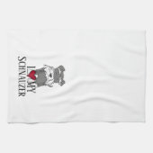 Ik hou van mijn Schnauzer Theedoek (Horizontaal)