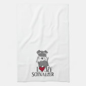 Ik hou van mijn Schnauzer Theedoek (Verticaal)