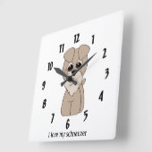 Ik hou van mijn Schnauzer Wall klok (Hoek)