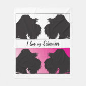Ik hou van mijn Schnauzers Fleece Deken (Voorkant)