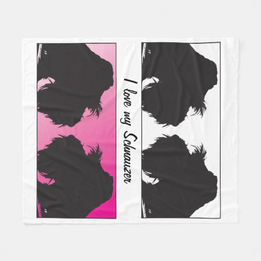 Ik hou van mijn Schnauzers Fleece Deken (Voorkant (Horizontaal))