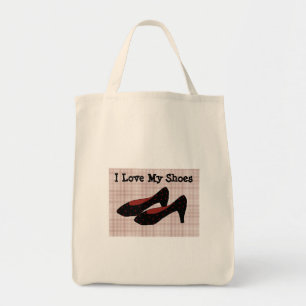 Ik hou van mijn schoenen tote bag