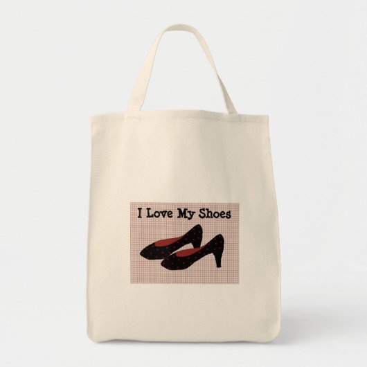Ik hou van mijn schoenen tote bag (Voorkant)