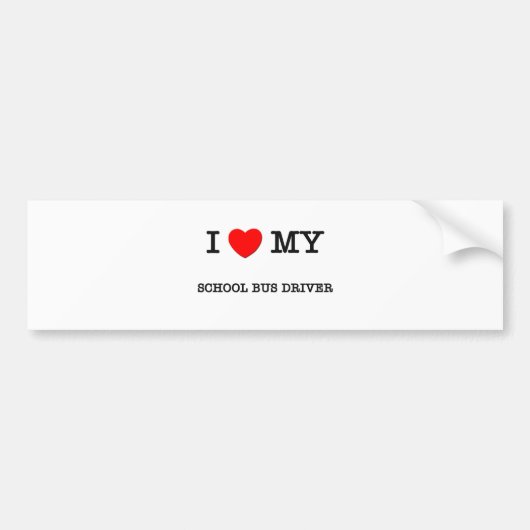 Ik hou van mijn SCHOOL BUS DRIVER Bumpersticker (Voorkant)
