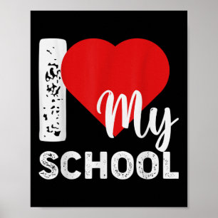 Ik hou van mijn schoolleraar leerling eerste dag t poster