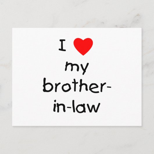 Ik hou van mijn schoonbroer briefkaart (Voorkant)