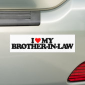 IK HOU VAN MIJN SCHOONBROER BUMPERSTICKER (Op auto)